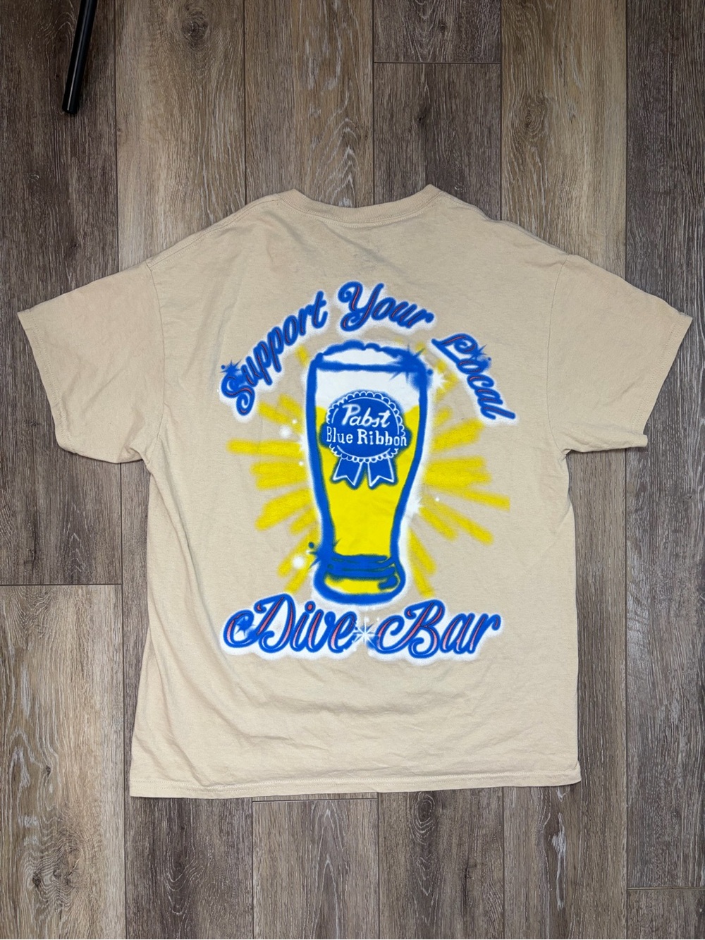 Pabst Blue Ribbon “Support Your Local Dive Bar” Logo Tee